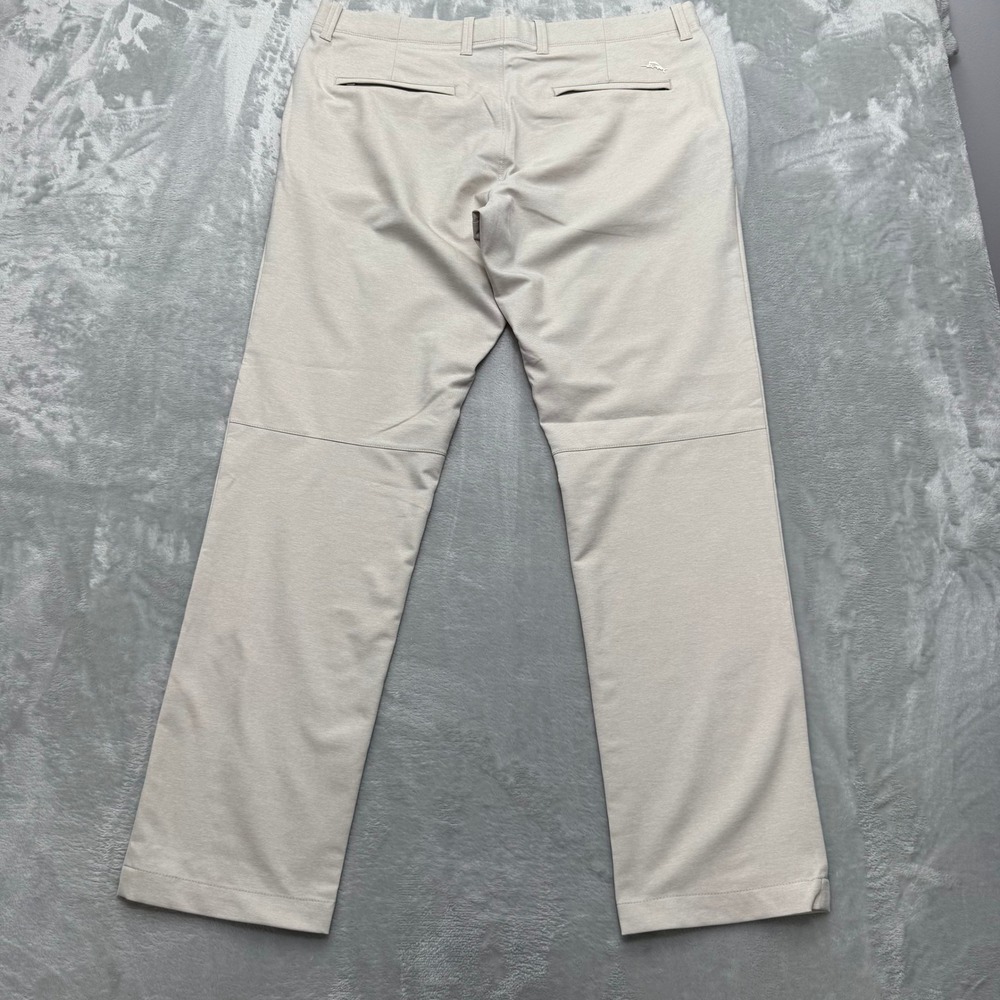 Tommy Bahama Pants Mens 35x32 Beige On Par Flat Front Chino Golf Casual Trouser - Picture 2 of 12
